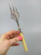 Toast / Bread Serving Fork. Silver plate. 19THC antique vintage. Beautiful. for sale  Shipping to South Africa