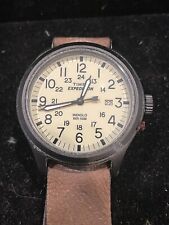 Original TIMEX Expedition Indiglo relógio de campo militar com pulseira de couro carrapatos comprar usado  Enviando para Brazil