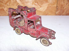 Antiguo camión de juguete de hierro fundido circo Overland órgano de tubería antiguo coleccionable, usado segunda mano  Embacar hacia Argentina