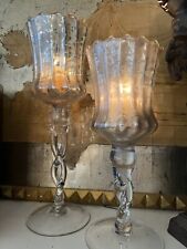 Two glass candle for sale  Frederick