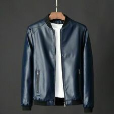 Leather PU Jacket Men Casual Outwear Coat Windbreaker Motorcycle Leather Jackets for sale  Shipping to South Africa