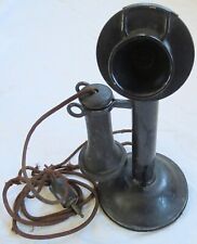 Western Electric Candlestick Telephone 20AL w/128B Number Holder Old Antique for sale  Shipping to South Africa