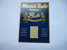 Usado, Hinrich Bube Bubi Südfruits Hamburgo placa de chapa antigua original años 60 segunda mano  Embacar hacia Argentina