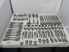 64 Pc Oneida Arbor American Harmony Stainless Beaded Flatware Silverware, used for sale  Shipping to South Africa