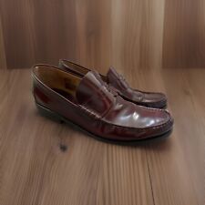 Loake Princeton Last Prince Size 9 F-Fitting Burgundy Moccasin Leather Men Shoes, used for sale  Shipping to South Africa