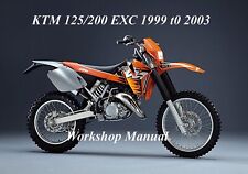 KTM 125 - 200 EXC 1999 to 2003 WORKSHOP MANUAL - PDF Files d'occasion  Expédié en Belgium