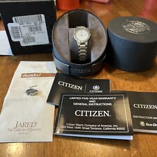 Citizen Signature coleção relógio eco drive WR100 SS funcionando na caixa com papéis comprar usado  Enviando para Brazil
