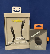 Rokform SPORT RING Magnetic Cell Phone Ring Stand Grip & Heyday 6' Charging Cord for sale  Shipping to South Africa