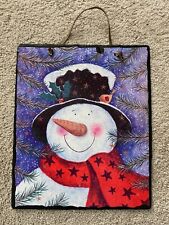 Boneco de neve Natal decorativo ardósia artista paleta, perene pendurado na parede em excelente estado usado comprar usado  Enviando para Brazil