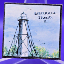 Mini arte de geladeira Gasparilla Island Florida Magnet comprar usado  Enviando para Brazil