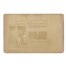 Fotografia antiga de cartão de armário foto ocupacional precoce padaria homem loja frente comprar usado  Enviando para Brazil