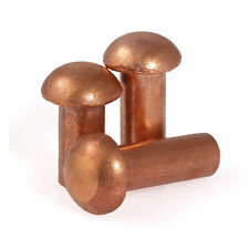 Solid brass rivets for sale  Shipping to Ireland