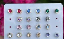 Round stud earrings for sale  ROYSTON