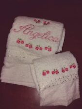 Coppia asciugamani personalizz usato  Nepi
