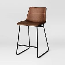stool leather faux metal for sale  USA