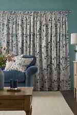 John Lewis isla floral BLUE Blackout/Thermal Lined PENCIL Curtains W117  D137CM for sale  Shipping to South Africa