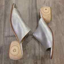Usado, Sandália Anthropologie Huma Blanco Shoes Mila prata couro metálico mula slip on comprar usado  Enviando para Brazil