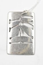 18" Sterling Silver 925 Cut Rectangular Pendant Necklace David Stewart 3.9g for sale  Shipping to South Africa
