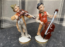 2 Small China Figurines Capodimonte?, Cello And Violin Player. for sale  Shipping to South Africa