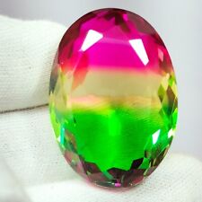 Oval Cut 99.80 Ct Lab-Created Multi-Color Tourmaline Doublet Loose Gemstone for sale  Shipping to South Africa