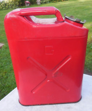 Vtg. Blitz 5 Gallon Metal Can USA/M5010 MM 0.8 Red Jerry Can for sale  Shipping to South Africa