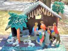 Vintage cardboard nativity d'occasion  Expédié en Belgium