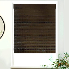 Cordless Bamboo Shades | Rustic  Night Coffee | Natural Woven 35" W X 60" H for sale  Shipping to South Africa