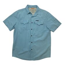 Field & Stream Fishing Shirt Mens M Medium Sky Blue Vented Zip Pockets Outdoor for sale  Shipping to South Africa