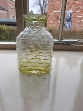 Yellow glass vase for sale  HOLYWELL
