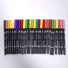 Lot 28 TOMBOW ABT Dual-End Brush Marker Pens Excellent Condition 23 Colors JAPAN for sale  Shipping to South Africa