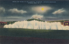 MOONLIGHT SCENE AT THE AERATING FOUNTAINS, ASHOKAN RESERVOIR, CATSKILL MTS, N.Y. for sale  Shipping to South Africa