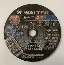 Walter 11L323 3"x1/8"x3/8" ZIP aço e rodas de corte de aço inoxidável Grit A24 pacote com 8, usado comprar usado  Enviando para Brazil