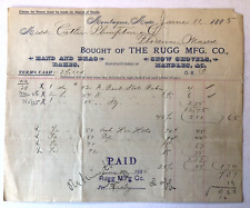 Montague 1885 billhead for sale  Amherst