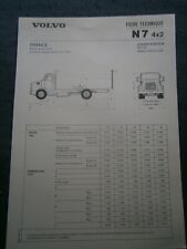 Catalogue prospectus  pub auto: Volvo  camion truck fiche technique N 7  4x2 comprar usado  Enviando para Brazil