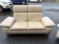 Schillig cream leather for sale  CLYDEBANK