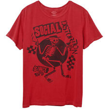 Camiseta masculina xadrez Speakeasy distorção social slim fit vermelha pequena comprar usado  Enviando para Brazil