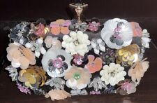 Bolsa de noite Lanpet feminina flor colorida lantejoulas cetim comprar usado  Enviando para Brazil
