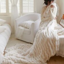 Faux Fur Warm Blanket Soft Thicken Throw Blankets for Sofa Beds Cover Slipcovers for sale  Shipping to South Africa