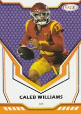 2024 Sage Football CALEB WILLIAMS "ROOKIE" cartão paralelo roxo #13 USC, usado comprar usado  Enviando para Brazil