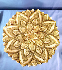 Usado, Mandala vintage decorada à mão 13"" diamante pedestal bolo frutas prato bugigangas doces comprar usado  Enviando para Brazil
