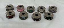 Lot Of 9 Vintage 4 Hole Metal Sewing Machine Bobbins - Singer Class 66 for sale  Shipping to South Africa