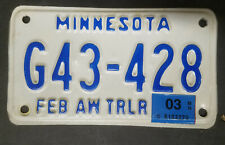 Minnesota license plate for sale  Lakeville