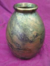 Antique Zsolnay, Hungary Green iridescent pottery small 3.75" vase for sale  Shipping to South Africa