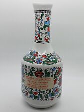 Botella de licor de cerámica Metaxa con etiquetas patrón floral griego 10,5" de alto, usado segunda mano  Embacar hacia Argentina