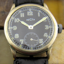 Raro reloj suizo RECTA DH Wehrmacht del ejército alemán de la Segunda Guerra Mundial, d= 1.299 in, usado segunda mano  Embacar hacia Argentina