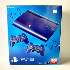 Console azul Sony Playstation 3 PS3 Super Slim 500GB + caixa - Testado e funcionando comprar usado  Enviando para Brazil