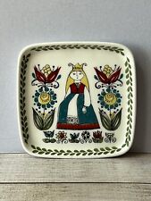 Mid Century Vintage Figgjo Flint Norway Saga Plaque, Trinket Tray, Lady, Flowers for sale  Shipping to South Africa