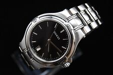 Relógio de quartzo masculino Gucci 9040M mostrador preto vintage do Japão 【quase perfeito】 W6 comprar usado  Enviando para Brazil