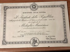 Diploma medaglia mauriziana usato  Imola