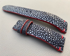 Used, 24mm/22mm Genuine stingray skin Watch Strap Band, handmade leather watch band for sale  Shipping to South Africa